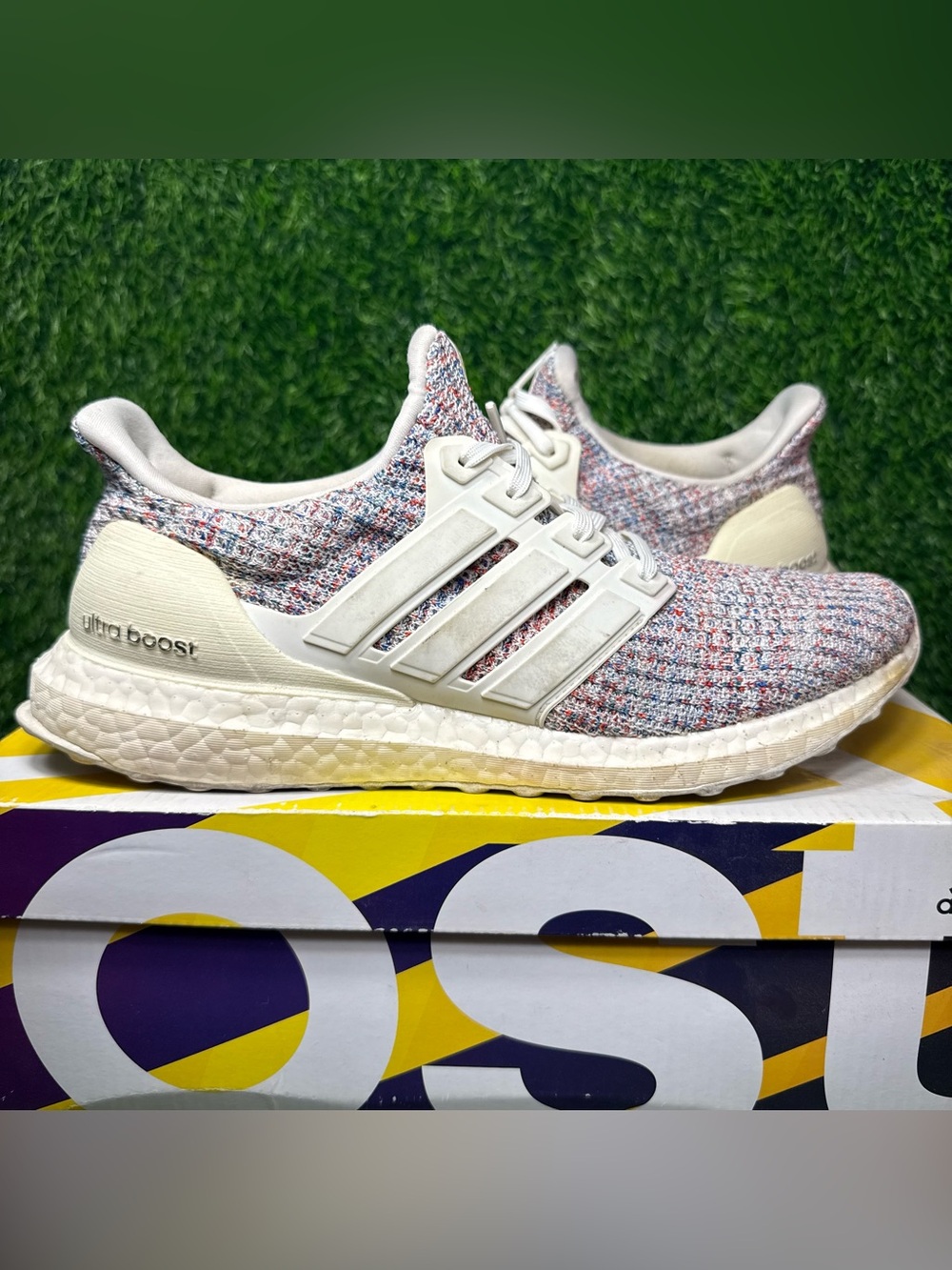 Adidas UltraBoost 4.0 White Multicolor Men’s Size 8.5 Sneakers Shoes